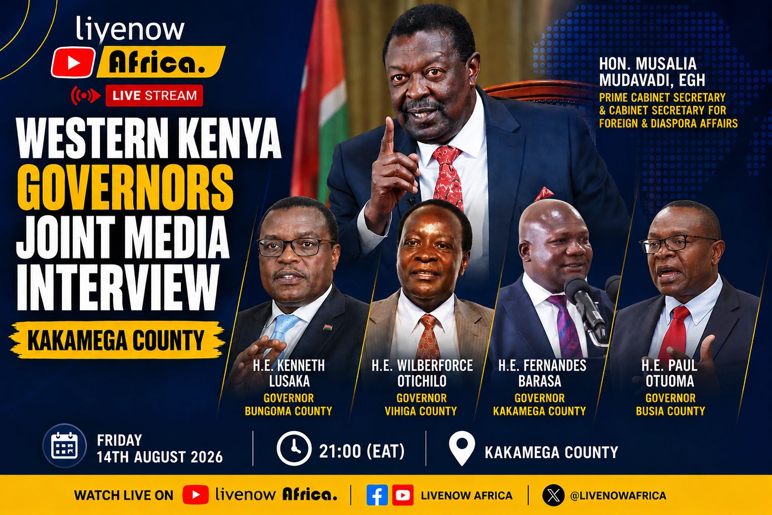 Western Kenya Governors Joint Media Interview | Mudavadi, Lusaka, Otichilo, Barasa & Otuoma